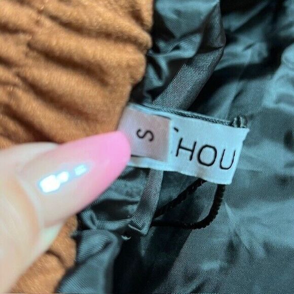 Women's A-Line Swing Long Maxi Wool Skirt Brown High Waist | Soft Flowing Fabric - Picture 7 of 12